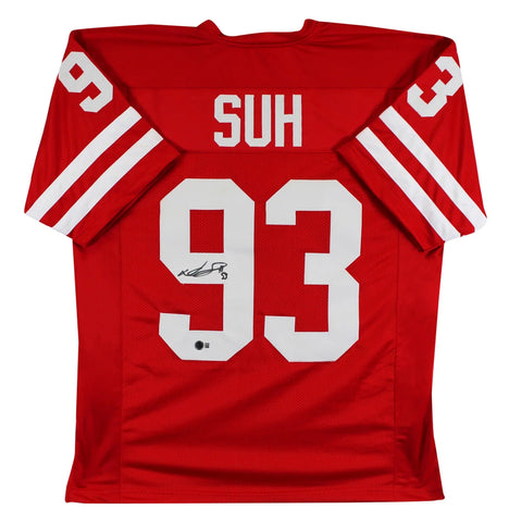 Ndamukong Suh Signed Nebraska Cornhuskers Jersey (Beckett) 2009 NCAA Player Year