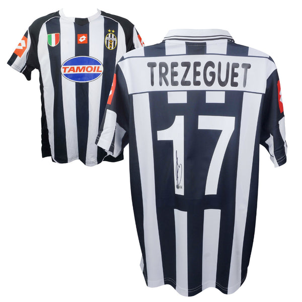 David Trezeguet Signed Juventus FC Home Soccer Jersey #17 with Beckett Witness