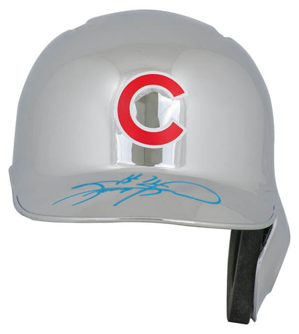 Sammy Sosa Signed Cubs Rawlings Chrome Mini Baseball Batting Helmet - (SS COA)