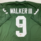 Autographed/Signed Kenneth Walker III Michigan State Green Jersey Beckett COA