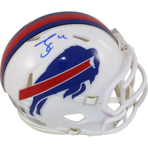 James Cook Autographed/Signed Buffalo Bills Mini Helmet Beckett Witness 51036