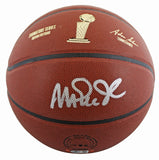 Lakers Magic Johnson Signed Wilson Trophy Series Basketball BAS Witnessed