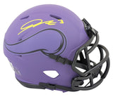 Vikings Jordan Addison Authentic Signed Rave Speed Mini Helmet BAS Witnessed