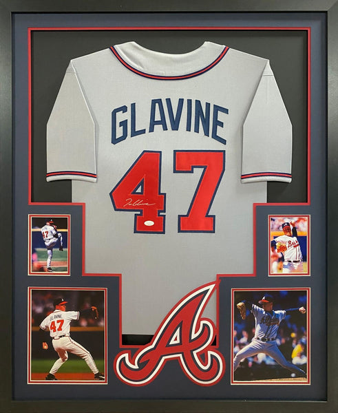 Tom Glavine Autographed Signed Framed Atlanta Braves Jersey JSA