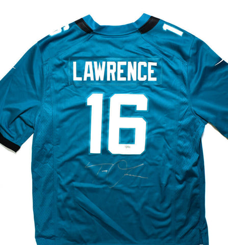 Trevor Lawrence Autographed Jacksonville Jaguars Nike Teal Game Jersey-Fanatics