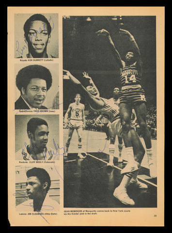 Fred Brown & Others Autographed 8x11 Magazine Photo 238060