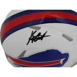 Keon Coleman Autographed Buffalo Bills Mini Helmet Beckett 46346