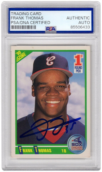 Frank Thomas Signed White Sox 1990 Score Rookie Card #663 - (PSA Encapsulated)