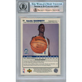 Kevin Garnett Autographed 1995 Collectors Choice German #59 Card BAS 46459
