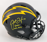 Justin Herbert Signed Chargers Eclipse F/S Replica Helmet 2020 NFL ROY - Beckett