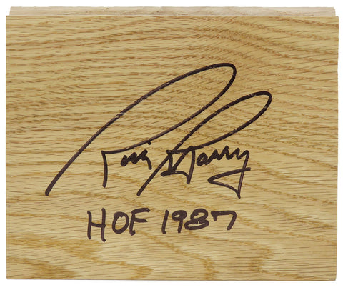 Rick Barry (WARRIORS) Signed 5x6 Wood Floor Piece w/HOF'87 - (SCHWARTZ COA)