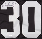 Mark van Eeghen Signed Oakland Raiders Jersey (JSA) Super Bowl XI & XV Champion