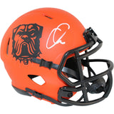 Quinshon Judkins Autographed Cleveland Browns Mini Helmet Rave Beckett W 53139