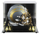 Rams Puka Nacua Signed Slate Speed Mini Helmet W/ Case w/ Blue Sig Fanatics