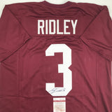 Autographed/Signed CALVIN RIDLEY Alabama Crimson Tide Red Jersey JSA COA Auto