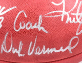 M. Faulk K. Warner D. Vermeil Autographed Wilson Duke Football-Beckett W Holo