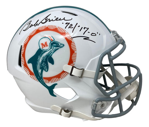 Bob Griese Signed Dolphins Full Size Throwback Speed Replica Helmet 72/17-0 BAS