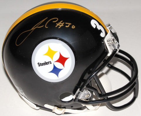 James Conner Signed Pittsburgh Steelers Mini Helmet (TSE) 2017 3rd Rd Draft Pick