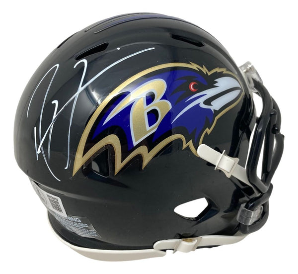Ray Lewis Signed Baltimore Ravens Mini Speed Helmet BAS