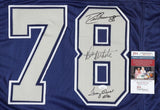 Drew Pearson, Danny White & Tony Hill Signed Dallas Cowboys Jersey / JSA COA