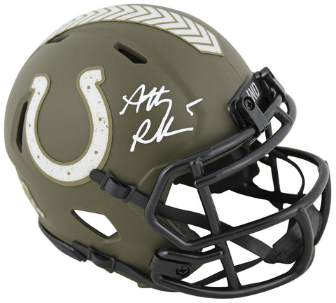 Colts Anthony Richardson Signed Salute To Service Speed Mini Helmet Fanatics