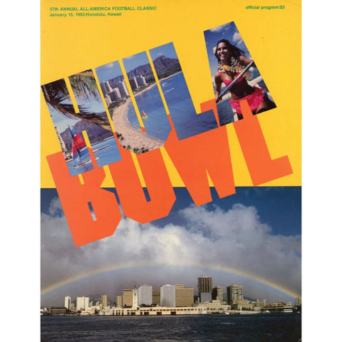 Unautographed Magazine 1983 Hula Bowl Program 58433