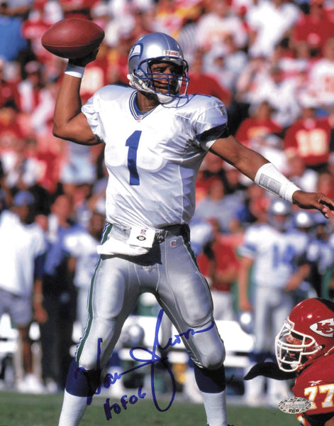 Warren Moon Autographed 8x10 Photo Seattle Seahawks "HOF 06" MCS Holo #63533