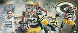 Packers CLAY MATTHEWS Signed 13x31 Stretched Canvas Collage AUTO - JSA