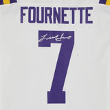 Framed Leonard Fournette LSU Tigers Signed White Nike Game Jersey