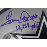 Emmitt Smith Tony Dorsett Signed Dallas Cowboys Pro Helmet Insc. Beckett 49583