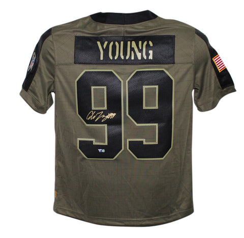 Chase Young Signed Washington Football Team Nike Salute L Jersey FAN 37108