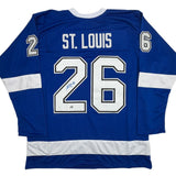 Autographed/Signed Martin St. Louis Tampa Bay Blue Jersey Beckett BAS COA