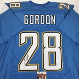Autographed/Signed Melvin Gordon Los Angeles LA Powder Blue Jersey JSA COA