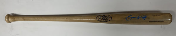Brewers BRANDON WOODRUFF Signed Louisville Slugger Blond Bat AUTO - BAS