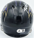 Terrell Suggs Autographed Falcons Black Mini Helmet Beckett Witness 2W637289