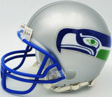 TYLER LOCKETT AUTOGRAPHED SEAHAWKS SILVER SPEED MINI HELMET MCS HOLO 236386