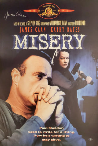 JAMES CAAN AUTOGRAPHED 27X39 MISERY MOVIE POSTER BECKETT BAS STOCK #192605
