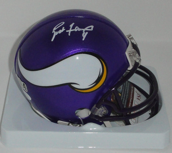 Vikings Hall of Famer BRETT FAVRE Signed Riddell Mini Helmet AUTO - JSA