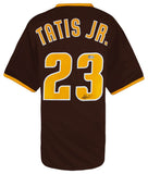 Fernando Tatis Jr. (PADRES) Signed Brown Custom Jersey - (BECKETT COA)