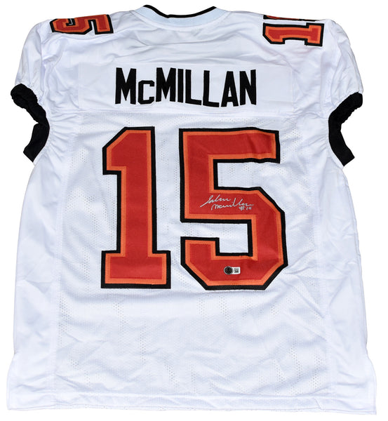JALEN McMILLAN SIGNED TAMPA BAY BUCCANEERS #15 WHITE GAME CUT JERSEY BECKETT