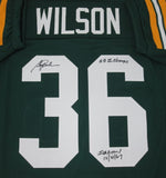Packers BEN WILSON #36 Signed Custom Green Jersey AUTO w/ SB II Chmps & Ice Bowl