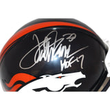 Terrell Davis Signed Denver Broncos VSR4 HOF Mini Helmet Beckett 42238