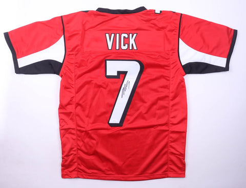 Michael Vick Signed Atlanta Falcons Red Jersey (JSA COA) 4xPro Bowl Quarterback