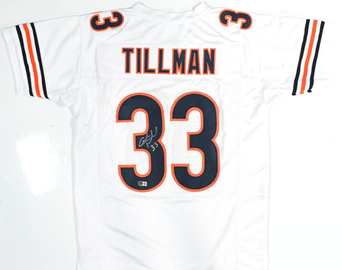 Charles Tillman Autographed White Pro Style Jersey - Beckett W Hologram *Silver