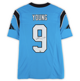 Bryce Young Autographed Carolina Panthers Nike Fuse Blue Limited Jersey Fanatics