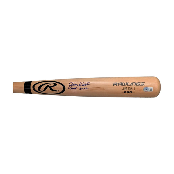 Jim Kaat Autographed Rawlings Pro Natural Wood Bat w/ HOF Inscription - BAS