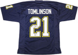 CHARGERS LADAINIAN TOMLINSON AUTOGRAPHED DARK BLUE JERSEY HOF 17 BECKETT 230585