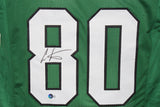 Cris Carter Autographed/Signed Pro Style Green XL Jersey Beckett 39298