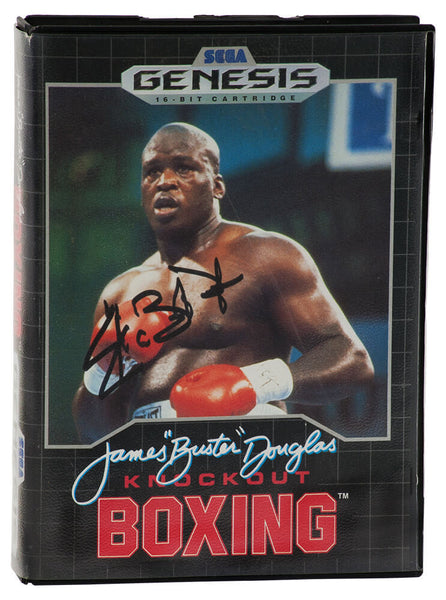 James Buster Douglas Signed Sega Knockout Boxing Video Game Cover & Case -SS COA