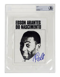 Pele Signed Soccer Program - BGS Authentic